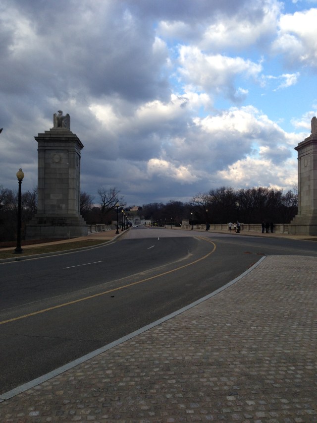 Entrance to Arlington Memorial Cemetery at mile 2.5