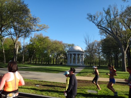 WWI Memorial. If you stand in the center you can hear yourself echo but no one else can. 