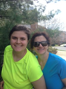 Younger sister on the left and my mom on the right. 