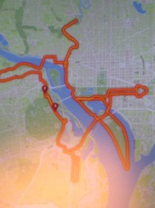 Is that the new map of the Marine Corps Marathon or are you just happy to see me? 