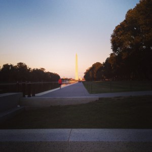 Mid-week runs are the best when the reflecting pool is your track. 
