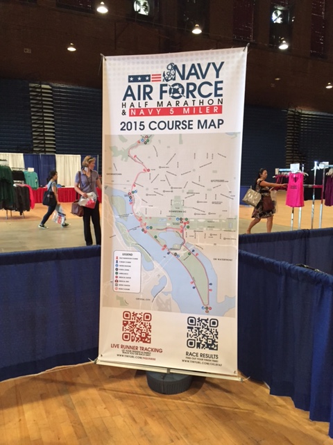 tomorrow's half marathon and 5 miler course